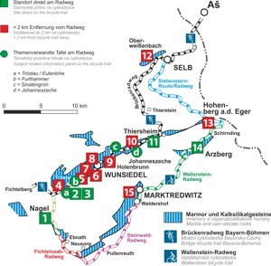 Karte Radwege